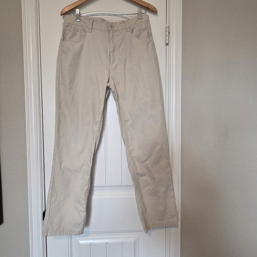 Lesmart Mens Beige Golf Pants Straight Leg 34/29